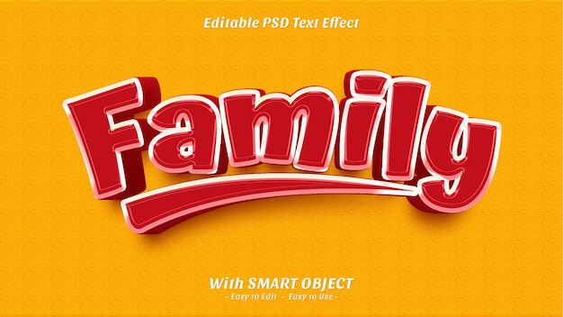 PSD family text style effect