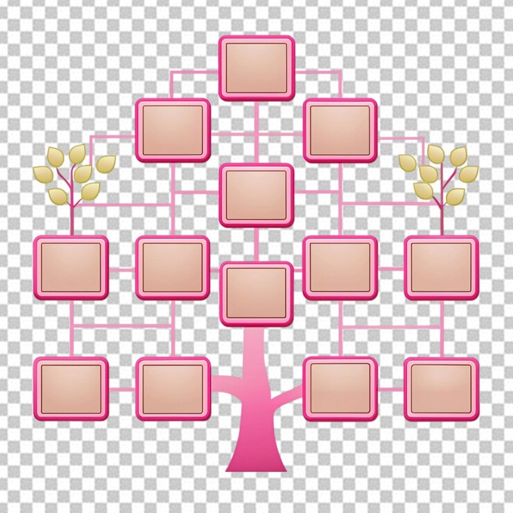 PSD family tree transparent background