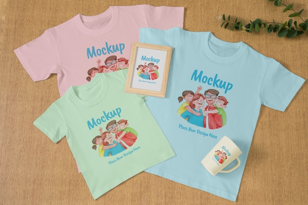 Мокап семейной футболки #family mockup