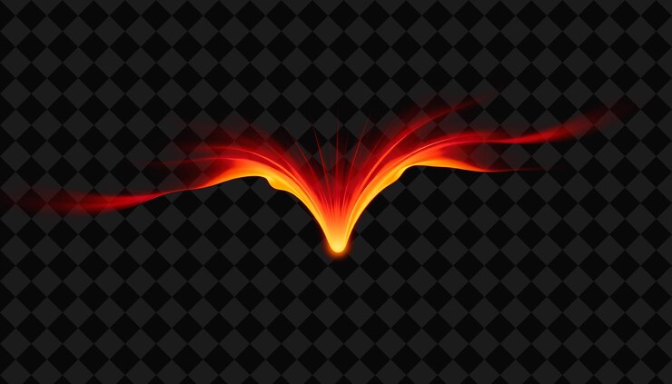 PSD fan aurora a fan shaped formation with rays spreading outwards g y2k inspiredlowing intensely brig