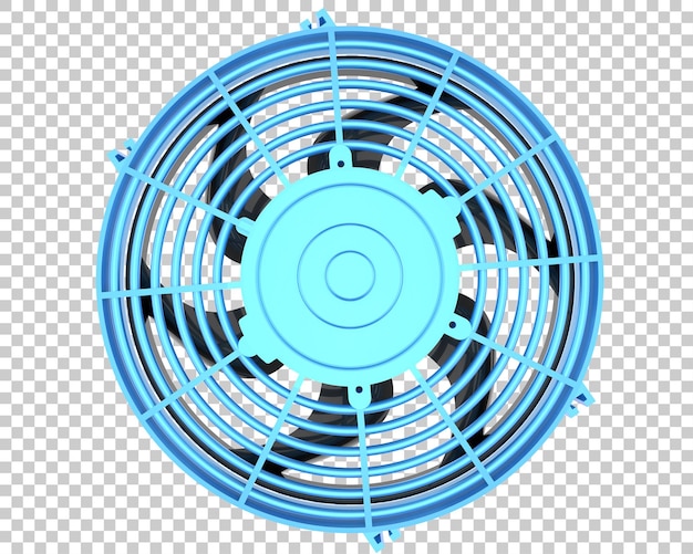 PSD fan isolated on transparent background 3d rendering illustration