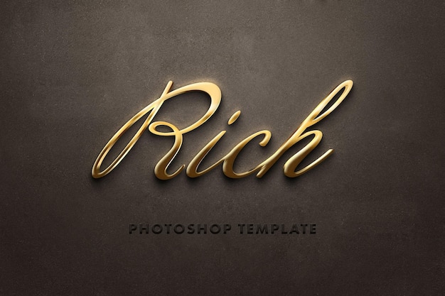 Fancy gold text effect