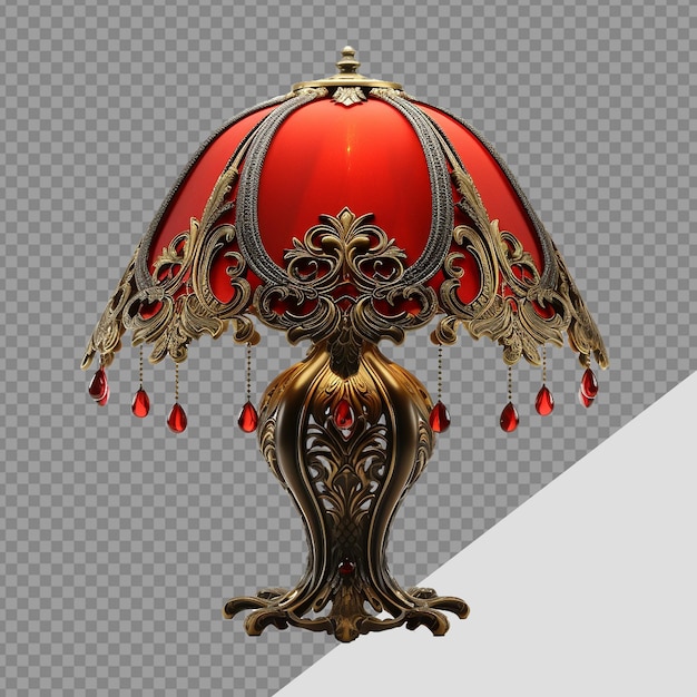 PSD fancy lamp shade png isolated on transparent background