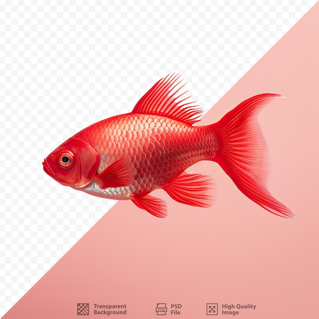 PSD fancy red fish against black