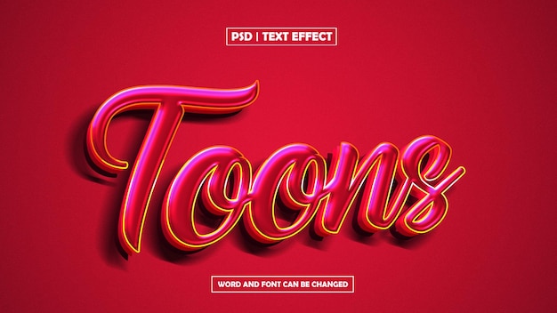 fancy toons cartoon text effect