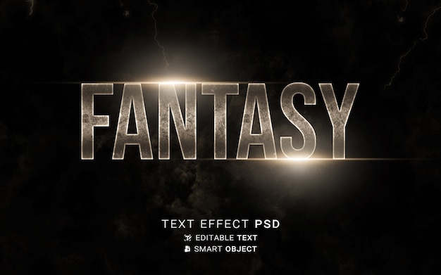 PSD fantasie teksteffect ontwerp