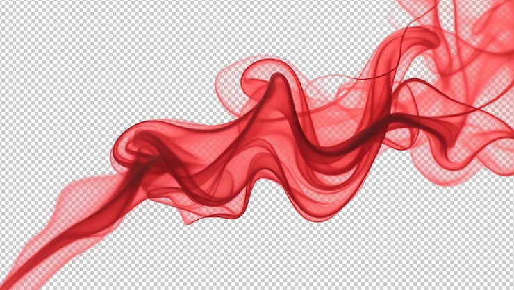 PSD fantastic red smoke magic smoke smog cloud on podium or stage fog vapor over ground or water surf