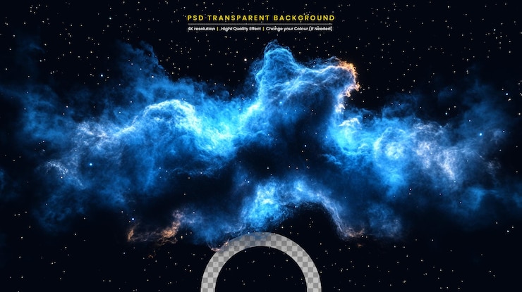 PSD 幻想的な煙の背景 輝く小さな粒子と 輝く星の魔法の煙