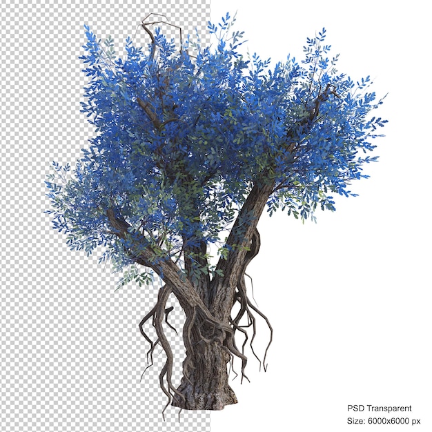 Fantastische boom geïsoleerde 3d render