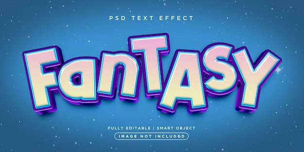 PSD effetto testo in stile 3d fantasy