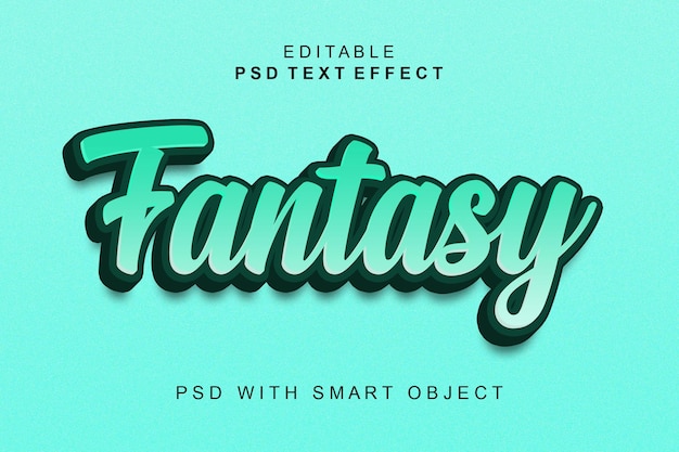 Fantasy 3d text effect