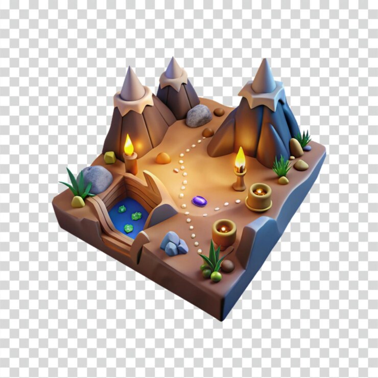 PSD fantasy adventure game map