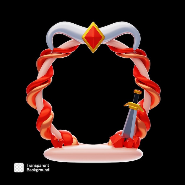 Fantasy Frame 3D Icon szablon PNG