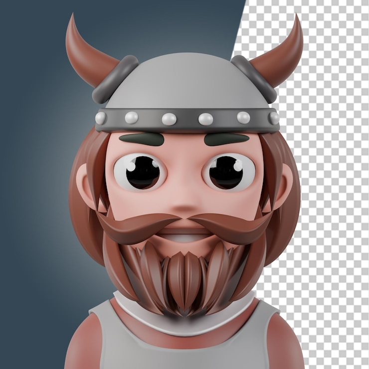 PSD fantasy game character 3d icons render clipart