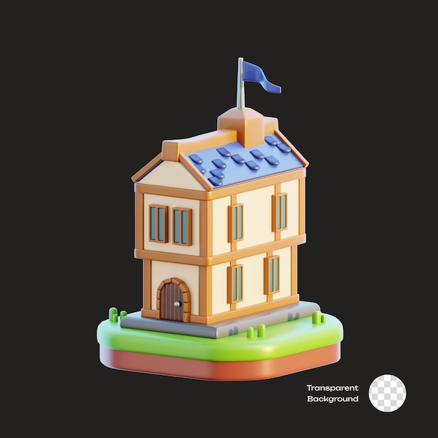 Iconica 3d di fantasy house game assets