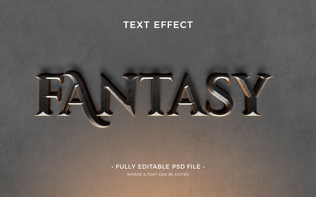 PSD design con effetto testo fantasy