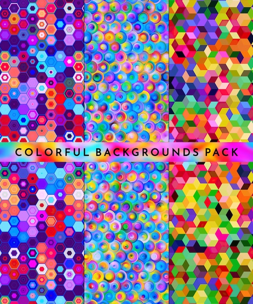 Färgglada bakgrunder pack