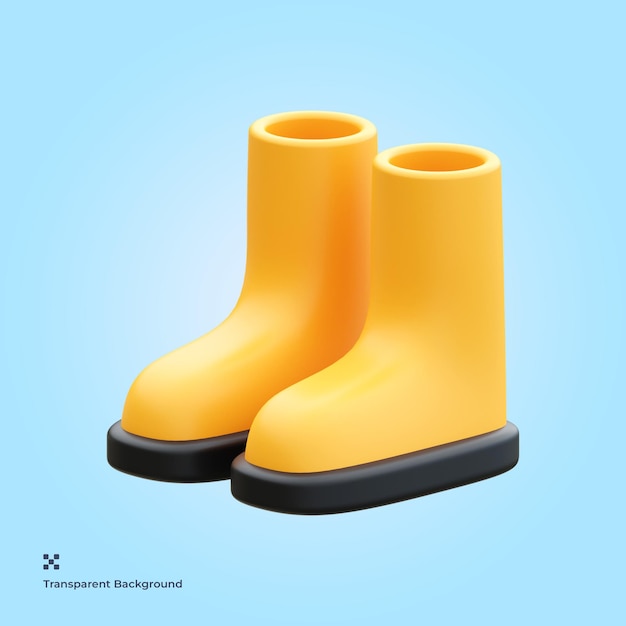 Farm boot 3d illustration