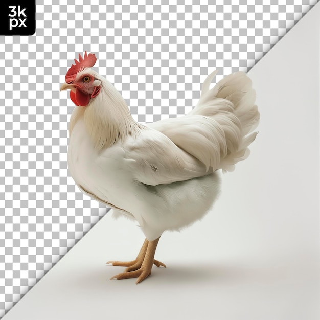 Farm chicken isolated on transparent background