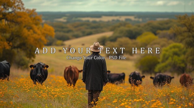 Farmer outdoor in countryside