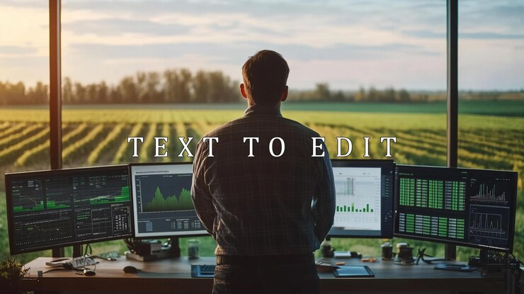 PSD farmer using technology to monitor crops at sunset
