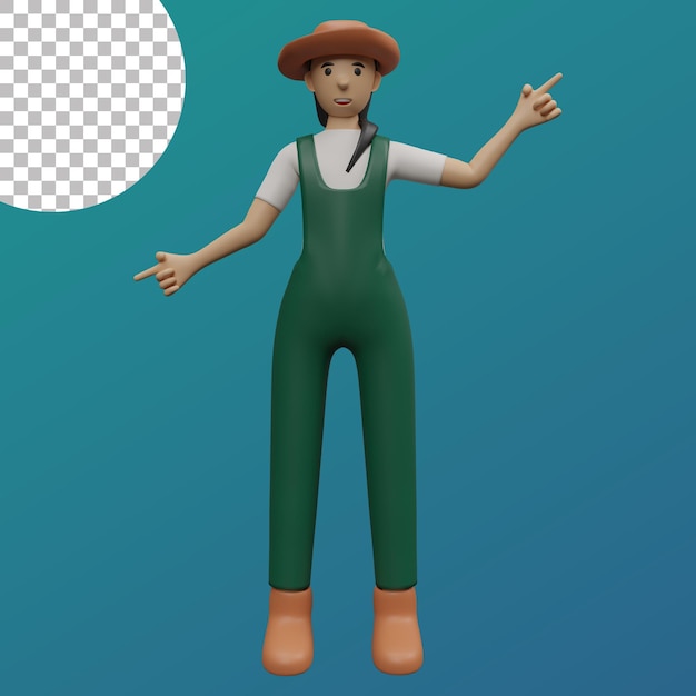 Farmer woman pose