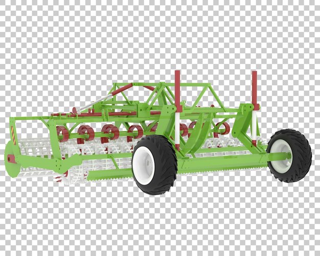 PSD farming tool for tractor isolated on transparent background 3d rendering illustration