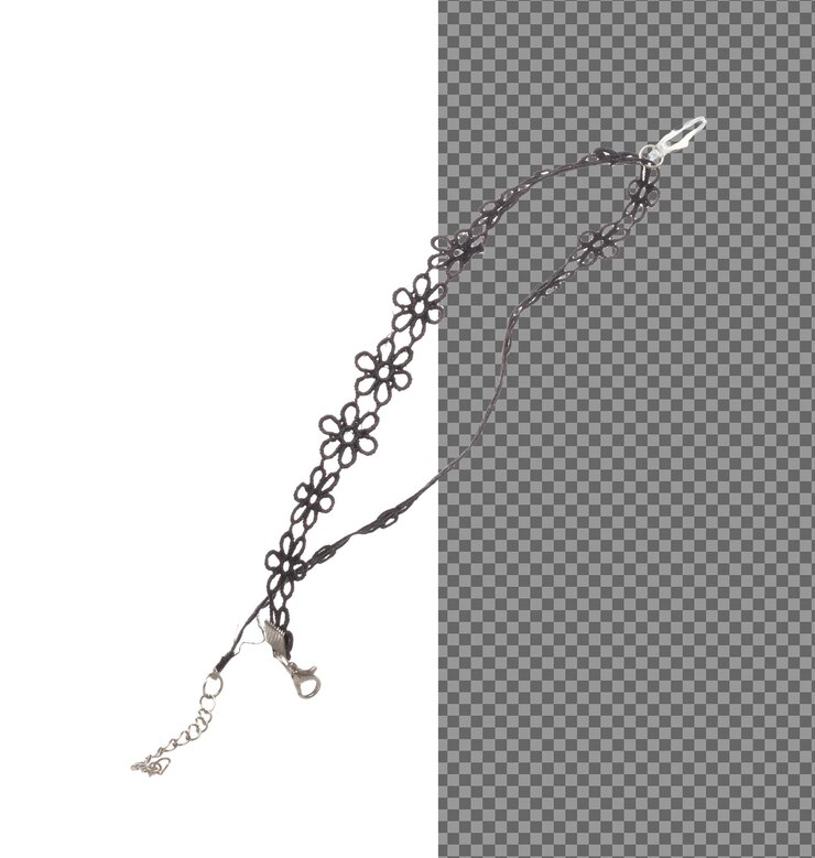 PSD fashion bangle bracelet with beautiful work detail is value luxury fabric bangle bracelet is fashion trend and fly in air white background isolated
