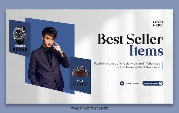 PSD fashion banner design template