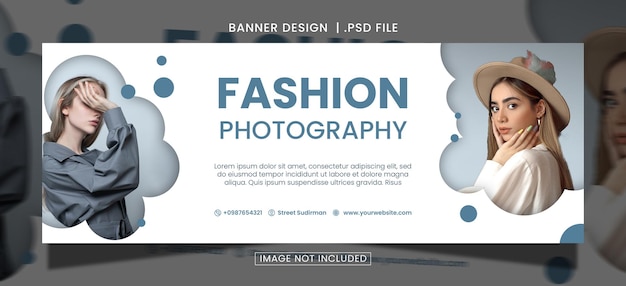 Fashion Banner design with blue color