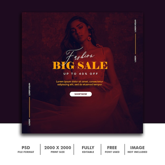 Fashion banner instagram template