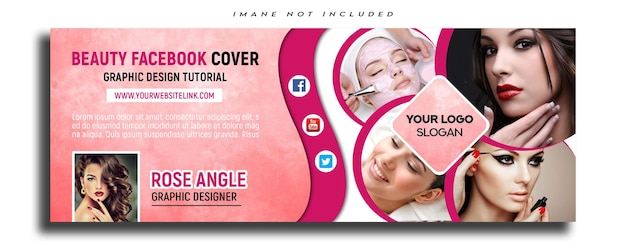 fashion and beauty social media or facebook cover template design
