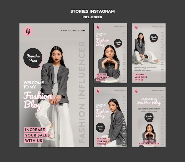 PSD fashion blog instagram stories