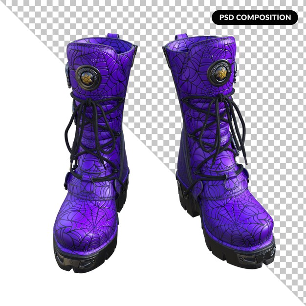 PSD fashion boot isolated 3d