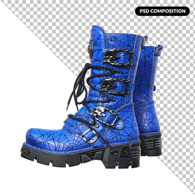 PSD fashion boot isolated 3d