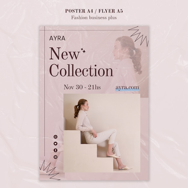 fashion business poster template