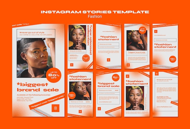 Fashion concept instagram stories template