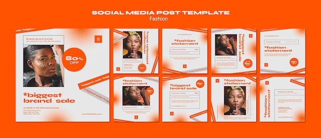 PSD fashion concept social media post template