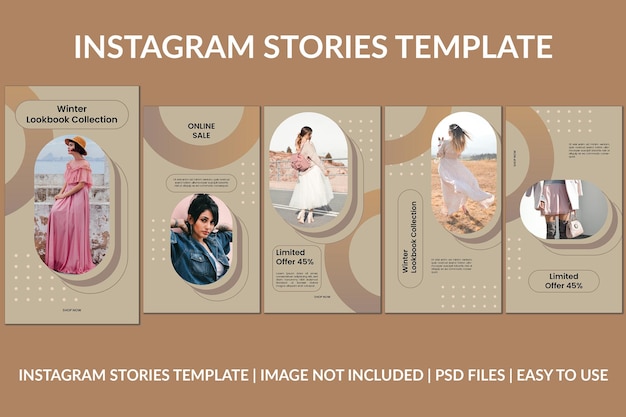 Modello di design per storie creative di moda su instagram