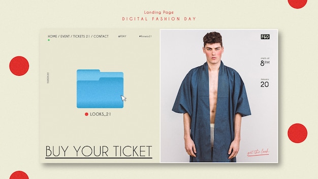 PSD fashion day ad landing page template