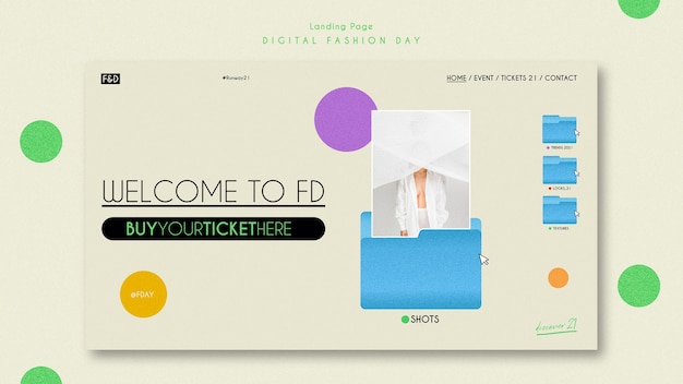 PSD fashion day ad template landing page