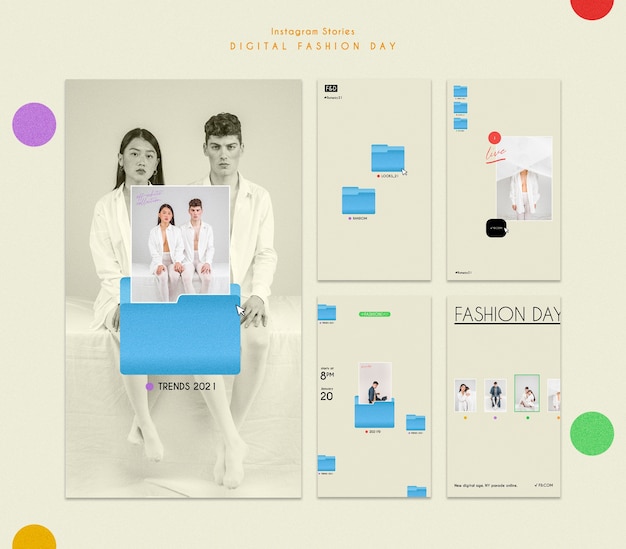 PSD fashion day instagram stories template