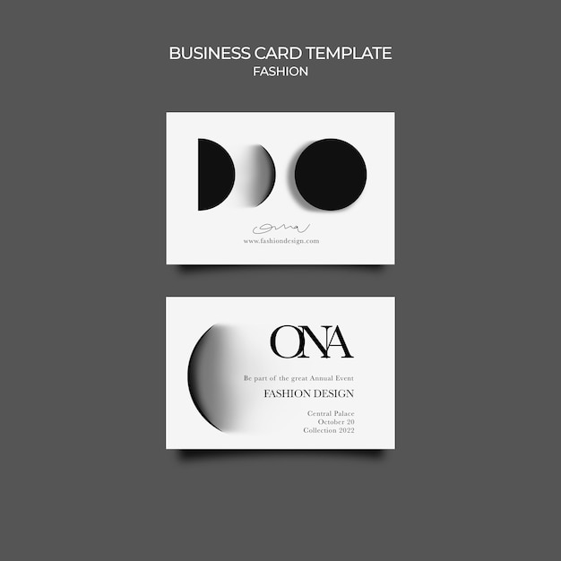 PSD fashion design business card