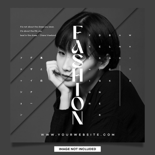 PSD fashion designer 1 template for social media feed post instagram and facebook