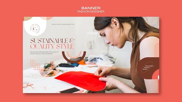 fashion designer concept banner template