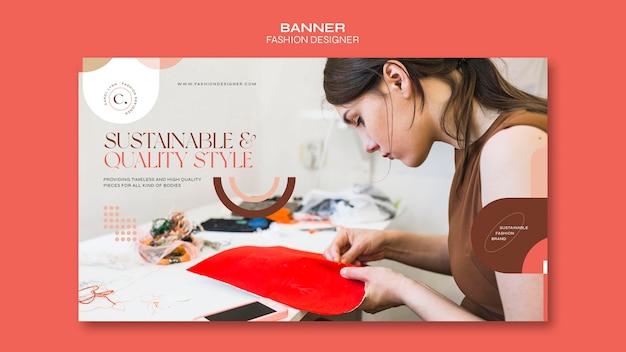 PSD fashion designer concept banner template