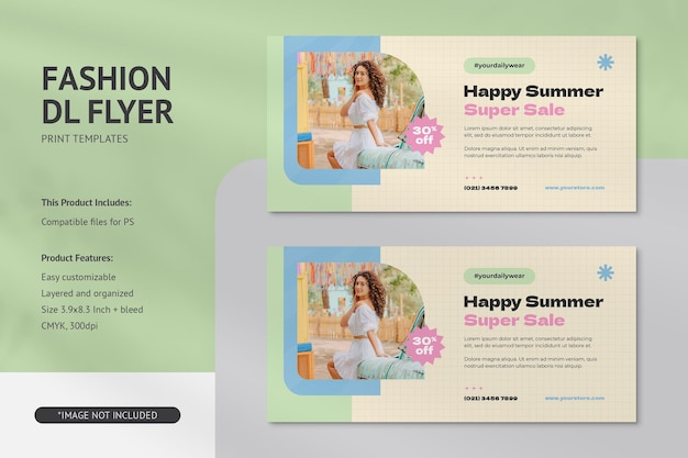 Fashion dl flyer psd templates