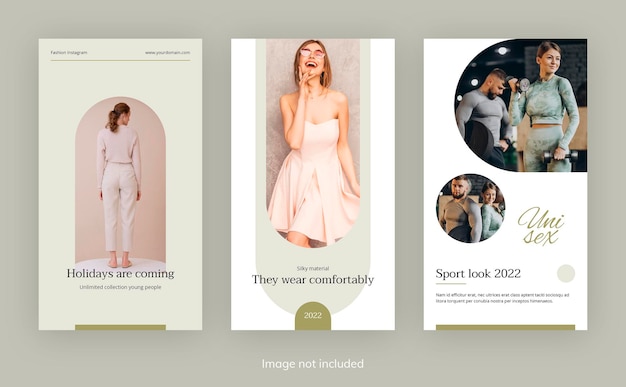 Fashion ecommerce instagram and facebook banner stories template