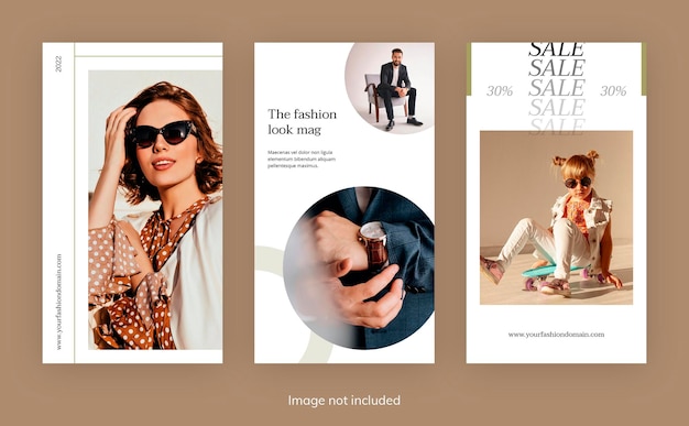 Fashion ecommerce instagram and facebook banner stories template