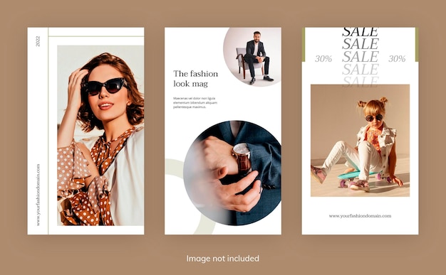 fashion ecommerce instagram and facebook banner stories template